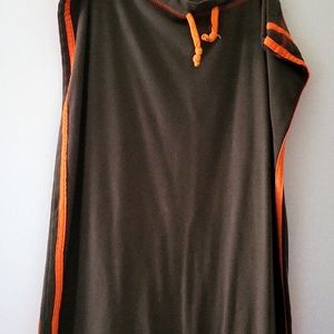 Ashley Stewart maxi skirt cotton army green / orange